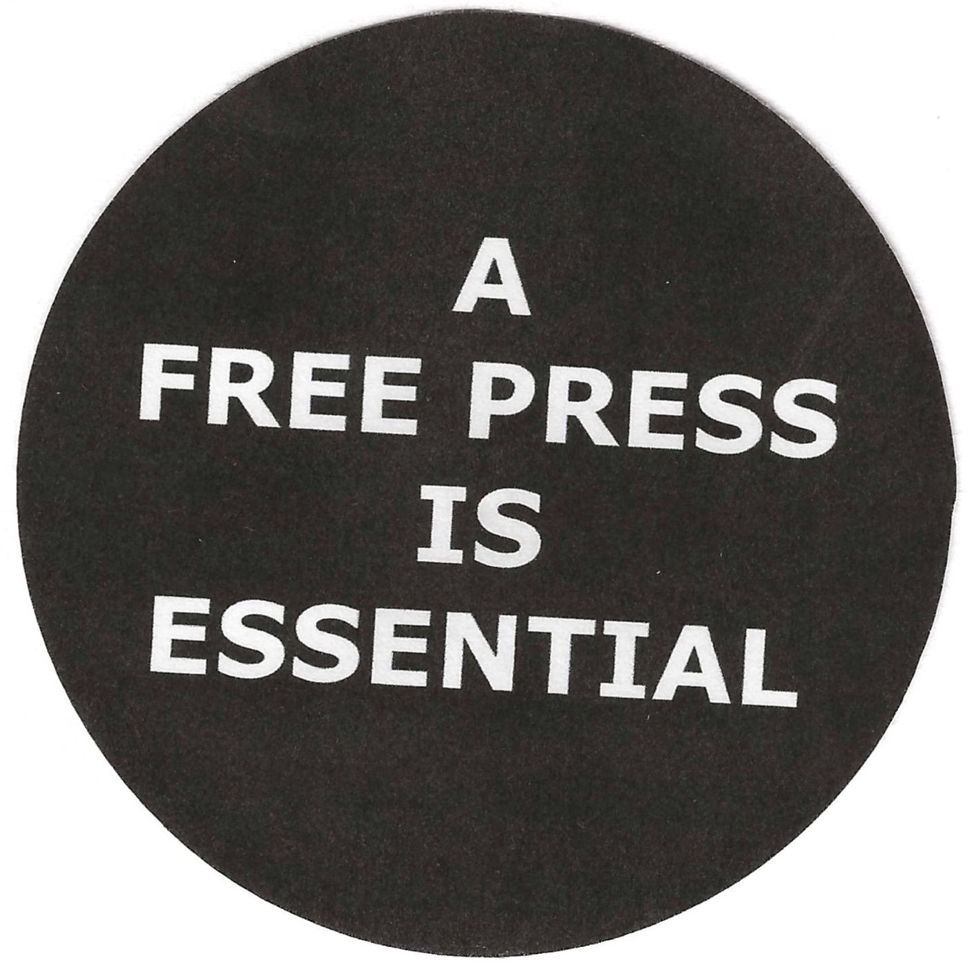 A Free Press Is Essential 2.25" Pin-Back Button