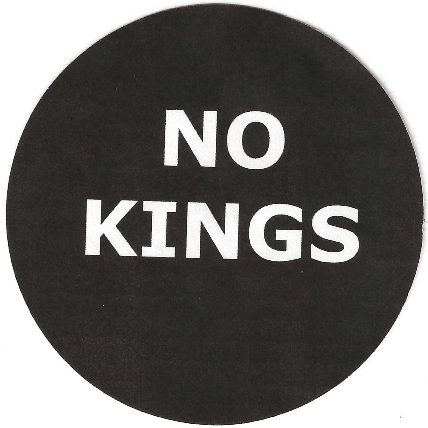 No Kings 2.25" Pin-Back Button